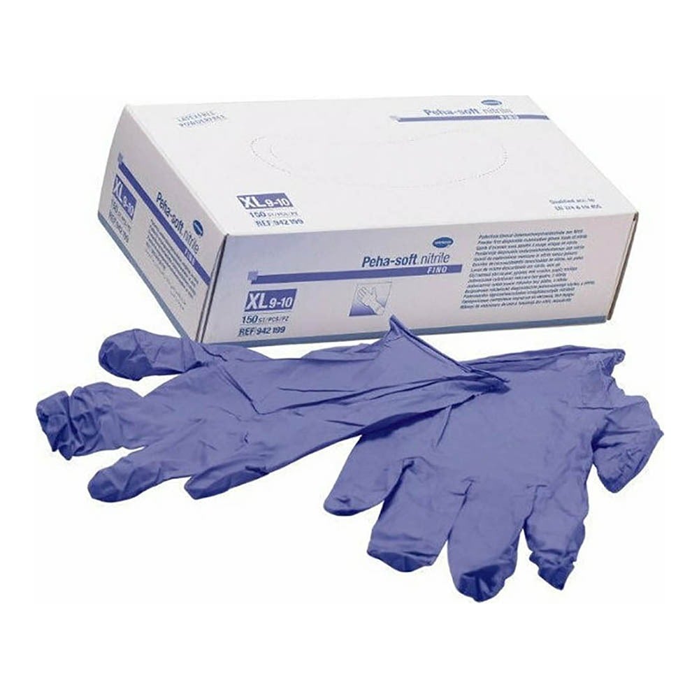 Hartmann Peha-Soft Fino Powder Free Nitrile Gloves in Blue Color 150pcs