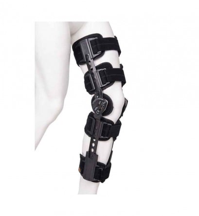 Telescopic femoral splint functional with goniometer